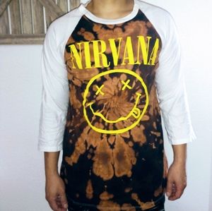 Nirvana band t-shirt up cycled